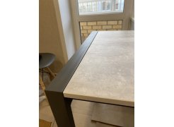 Стол Центавр 120(160)х70х75 файерстоун / черный матовый фото покупателя 87