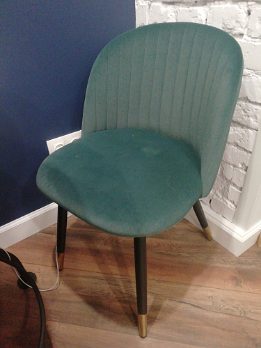 Стул на металлокаркасе Gabi green / black / silver фото покупателя 100