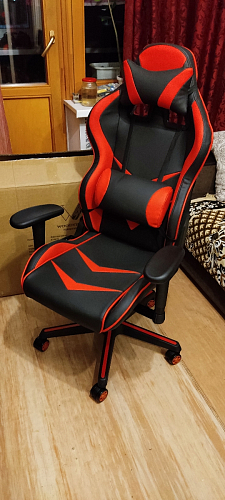 Компьютерное кресло Racer черное / оранжевое фото покупателя 14