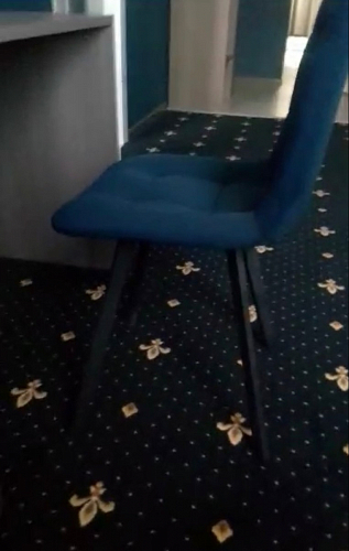 Стул на металлокаркасе Чилли К светло-серый велюр / черный каркас фото покупателя 139