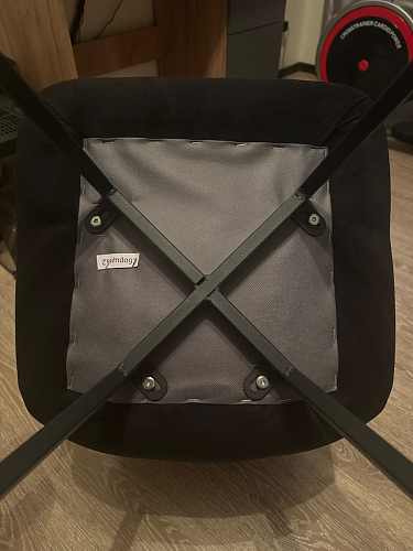 Стул на металлокаркасе Чилли К черный / зеленый фото покупателя 368