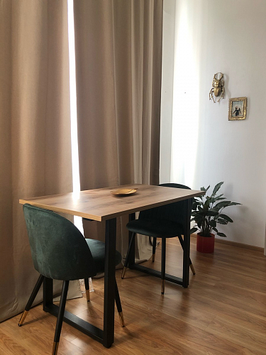 Стул на металлокаркасе Gabi 1 light purple / black / gold фото покупателя 331