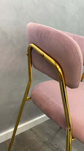 Стул на металлокаркасе Kamelia голубой / голубой / золотой фото покупателя 71