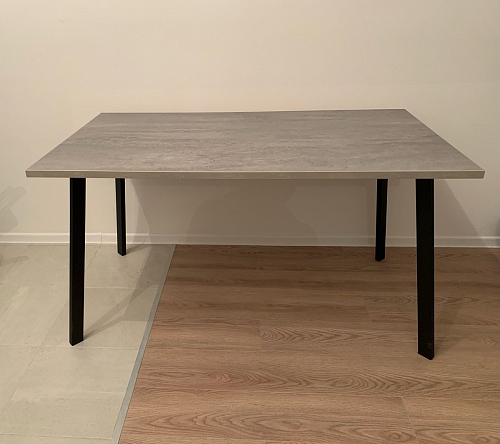 Стол Тринити Лофт 120 32 мм бетон / черный матовый фото покупателя 653