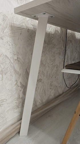 Стол Тринити Лофт 120 32 мм бетон / черный матовый фото покупателя 374