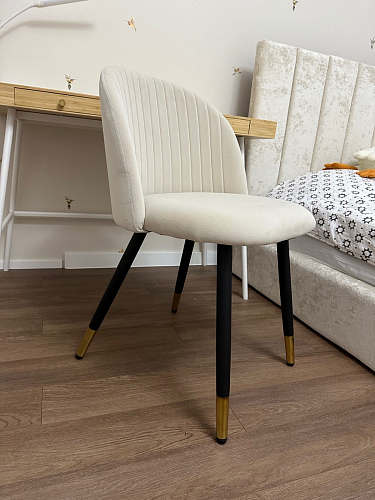 Стул на металлокаркасе Gabi dark beige / black / silver фото покупателя 255