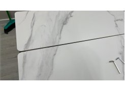Керамический стол Вилли 140 (200) х 80 белый мрамор alpin white / snow white / белый фото покупателя 61