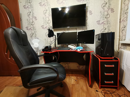 Тумба Ханна черная / красная  - Уцененный экземпляр фото покупателя 31