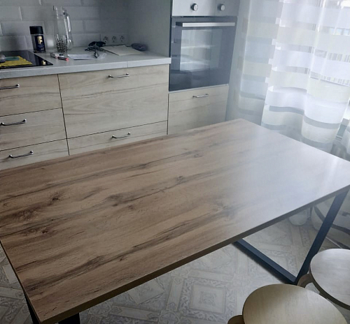 Деревянный стол Лота Лофт 120х75 белый матовый / дуб крафт золотой фото покупателя 189