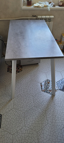 Стол Тринити Лофт 120 32 мм дуб галифакс табако / черный матовый фото покупателя 791