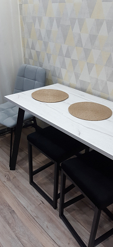 Стол Тринити Лофт 120 32 мм бетон / черный матовый фото покупателя 221