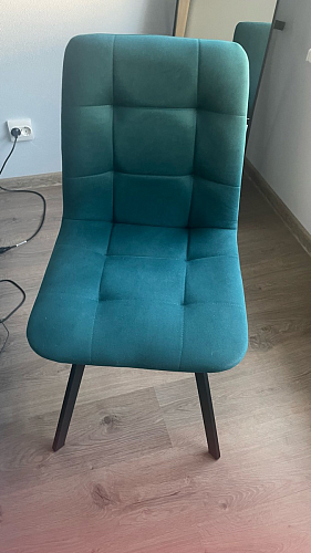 Стул на металлокаркасе Чилли синяя ткань / белый фото покупателя 219