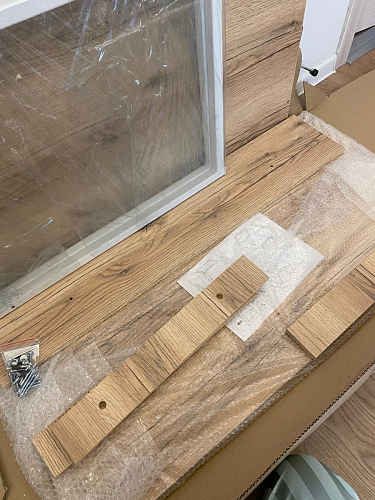 Письменный стол Леон Лофт дуб делано светлый / белый матовый фото покупателя 117