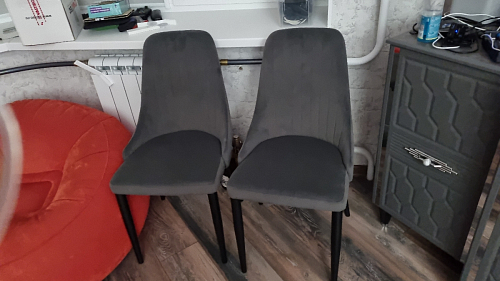 Стул на металлокаркасе Kora light purple / black фото покупателя 314