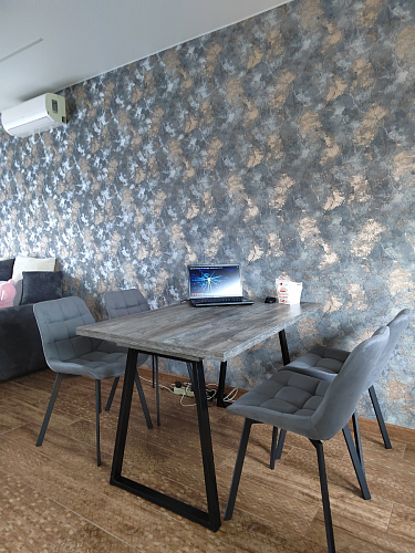 Стул на металлокаркасе Челси К крутящийся бирюзовый / черный фото покупателя 5