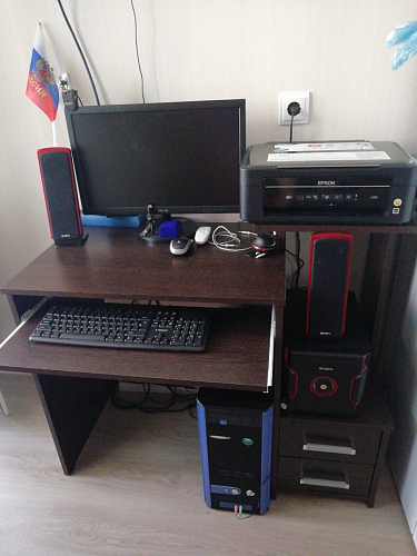 Компьютерный стол Джаз-24 левый венге фото покупателя 59