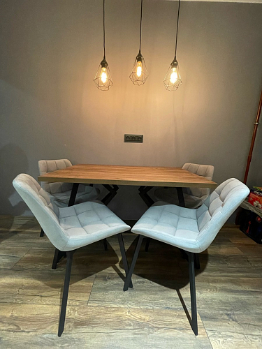 Стул на металлокаркасе Челси велюр коричневый / черный каркас фото покупателя 101