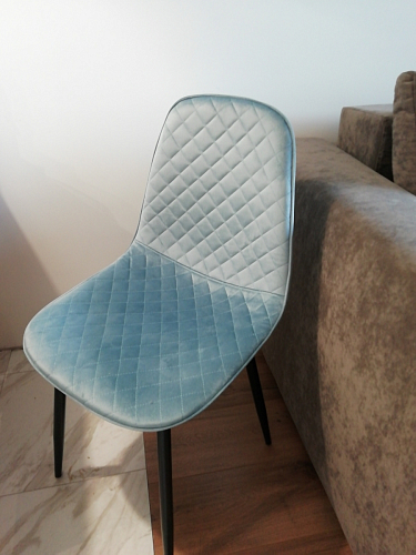 Стул на металлокаркасе Capri blue / white фото покупателя 103