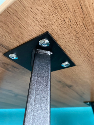 Стол Тринити Лофт 120 32 мм бетон / черный матовый фото покупателя 185