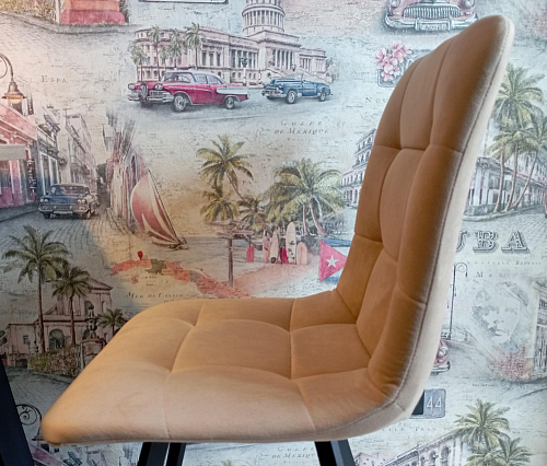 Стул на металлокаркасе Чилли К светло-серый велюр / черный каркас фото покупателя 697