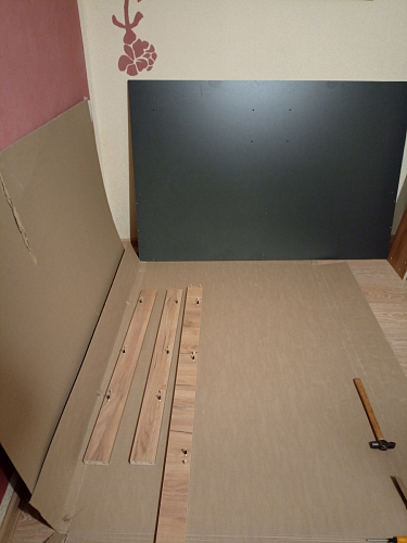 Двуспальная кровать Клауд 160х200 парящая дуб крафт золотой / антрацит фото покупателя 410