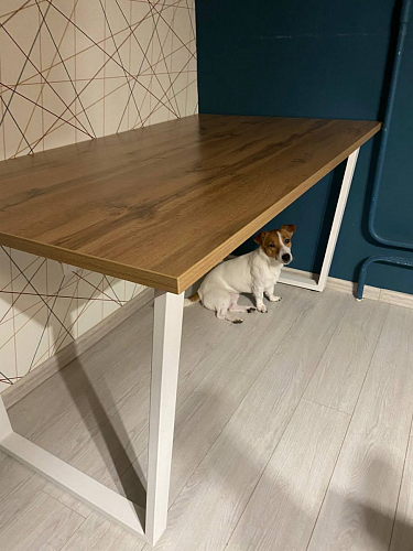 Деревянный стол Лота Лофт 120х75 белый матовый / дуб крафт золотой фото покупателя 162