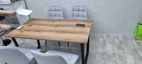 Стол раскладной Лота Лофт 120 25 мм юта / черный матовый фото покупателя 70