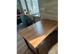 Деревянный стол Лота Лофт 120(160)х75 черный матовый / бетон светлый фото покупателя 412