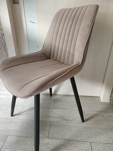 Стул на металлокаркасе Седа К латте / черный фото покупателя 335