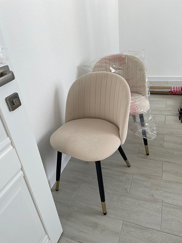 Стул на металлокаркасе Gabi latte / gold / black фото покупателя 540