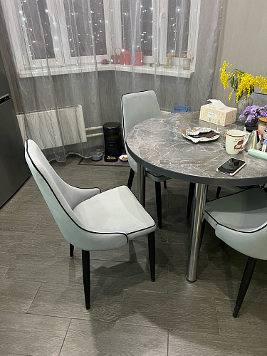 Стул на металлокаркасе Kora light blue / white фото покупателя 222