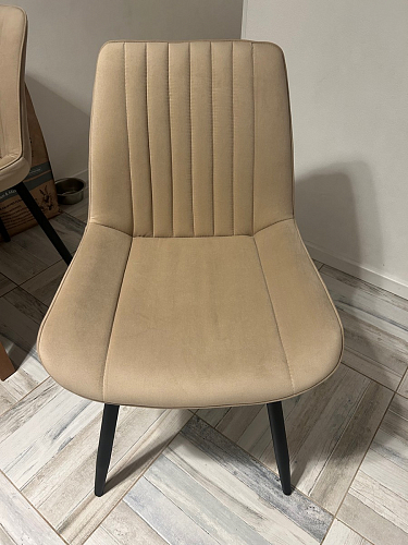 Стул на металлокаркасе Седа 360 К латте (velutto 08) / белый фото покупателя 249