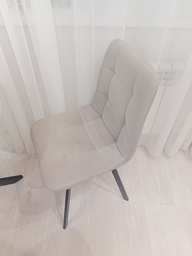 Стул на металлокаркасе Чилли синяя ткань / белый фото покупателя 323