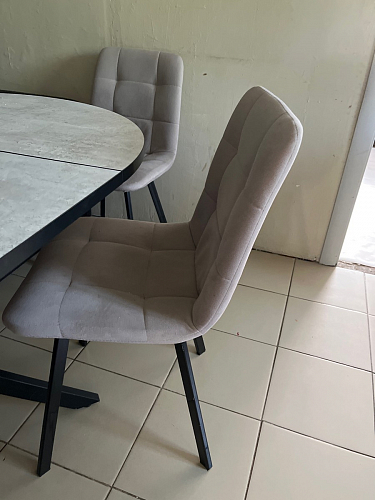 Стул на металлокаркасе Чилли К черный / зеленый фото покупателя 548