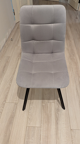 Стул на металлокаркасе Чилли синяя ткань / белый фото покупателя 1119