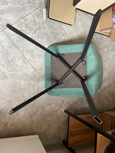 Стул на металлокаркасе Чилли К кирпичный / черный фото покупателя 586