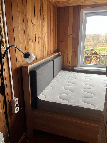 Двуспальная кровать Клауд 160х200 парящая дуб крафт золотой / антрацит фото покупателя 419