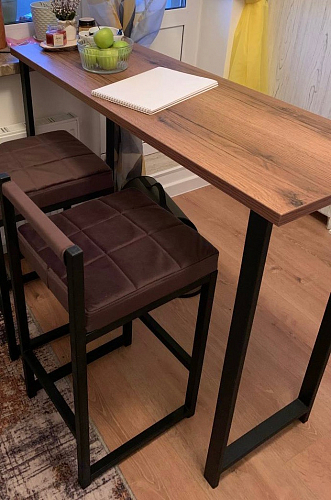 Барная стойка Дилан Лофт 120х60х110 бетон фото покупателя 75