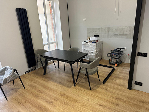 Керамический стол Норман 140 (200) х 80 белый мрамор alpin white / snow white / белый фото покупателя 4