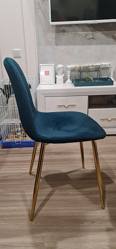 Стул на металлокаркасе Dabl 01 champagne / gold фото покупателя 147