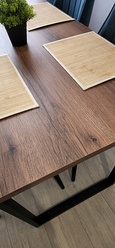 Деревянный стол Лота Лофт 140х80 черный матовый / бетон светлый фото покупателя 434