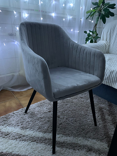 Стул на металлокаркасе Slam dark beige фото покупателя 40