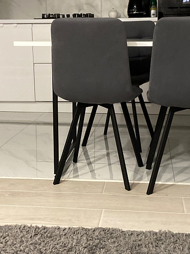 Стул на металлокаркасе Чилли темно-серый / черный каркас фото покупателя 38