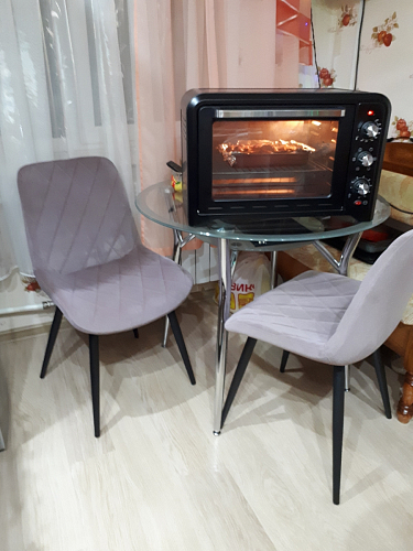 Стул на металлокаркасе Fox light purple / black фото покупателя 1