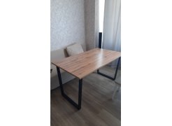 Деревянный стол Лота Лофт 120(160)х75 черный матовый / бетон светлый фото покупателя 124