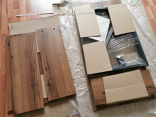 Письменный стол Битти Лофт 116х60х75 дуб вотан / белый матовый фото покупателя 45