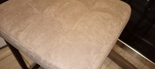 Барный стул Лофт кожзам темно-серый / черный матовый фото покупателя 95