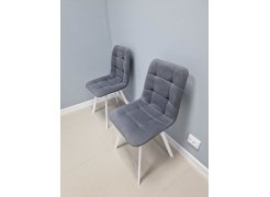 Стул на металлокаркасе Чилли синяя ткань / белый фото покупателя 108