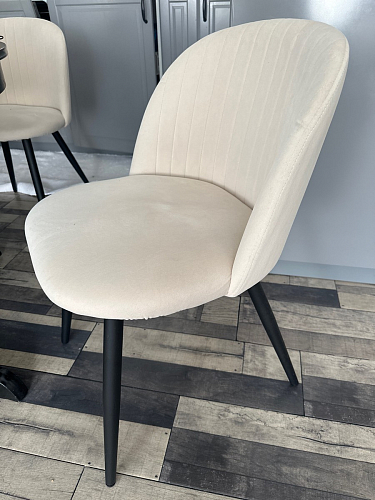 Стул на металлокаркасе Gabi 1 light blue / black / gold фото покупателя 42