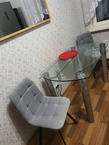 Стул на металлокаркасе Чилли К темно-серый (velutto 32) / черный фото покупателя 581